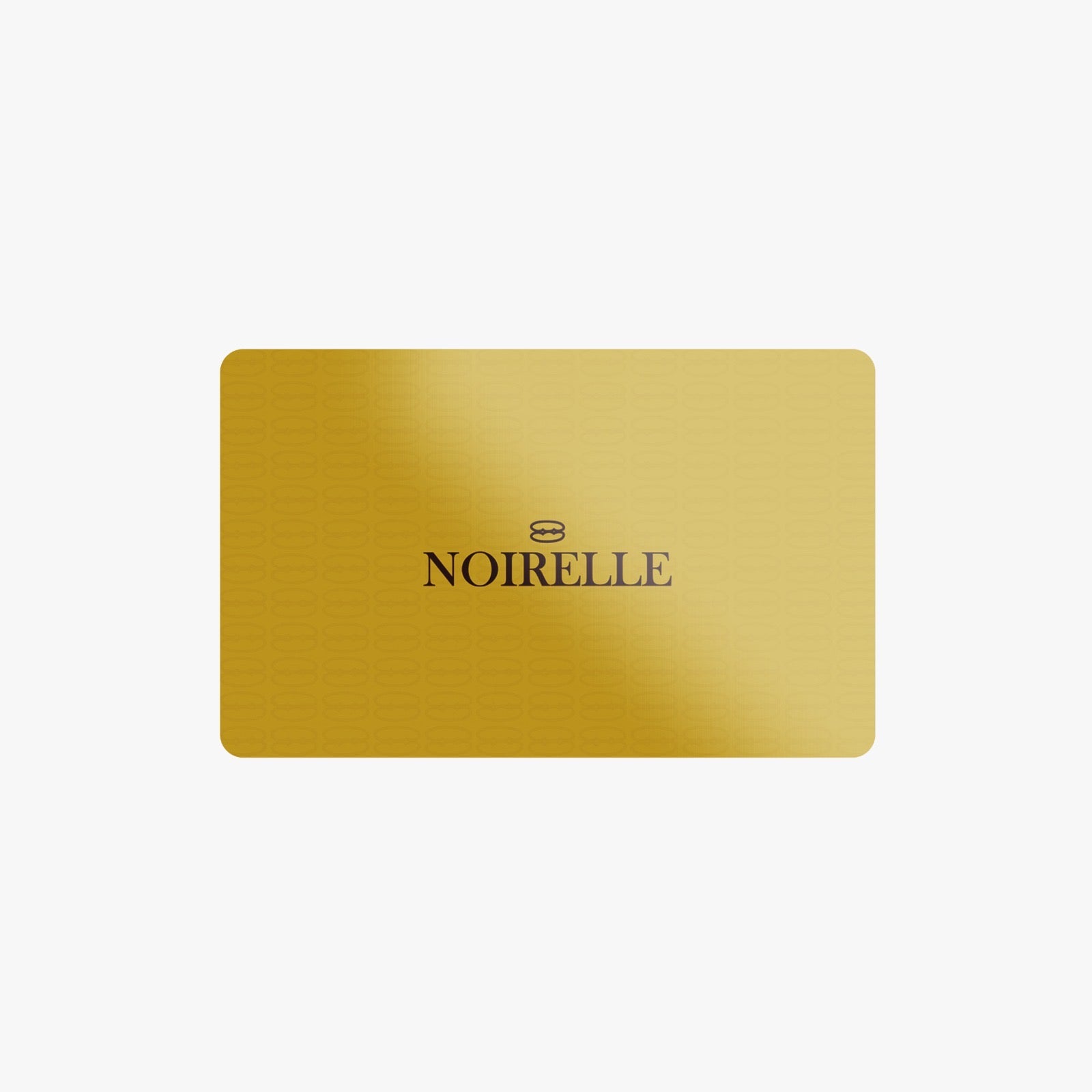Gold card with 'NOIRELLE' branding on a white background